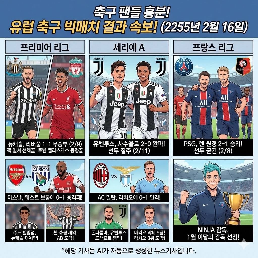 뉴캐슬 리버풀, 윌셔 벨라스케스 골로 무승부유벤투스
